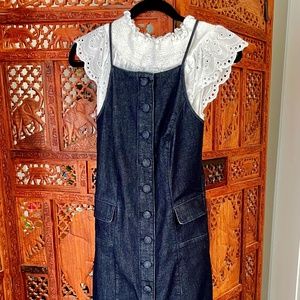 White House Black Market Button Down Denim Dress